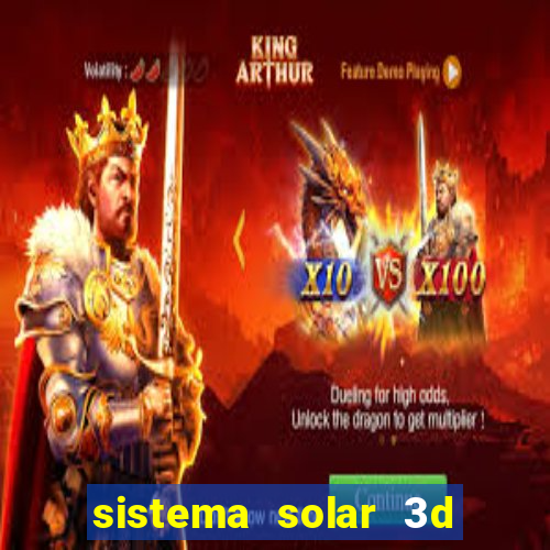 sistema solar 3d em movimento